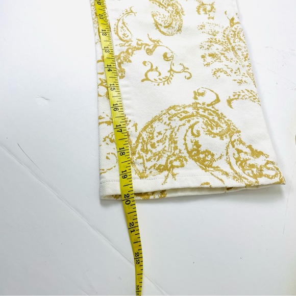 Chaps Paisley Straight-Leg Denim Capris 4 - Picture 6 of 7